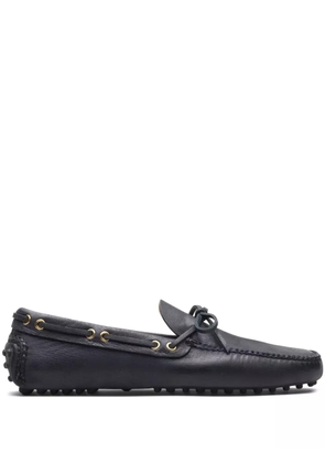 Car Shoe lace-up leather boat shoes - Blue