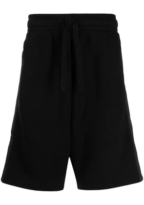 Palm Angels logo-tape cotton track shorts - Black