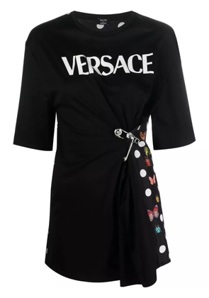 Versace x Dua Lipa Butterfly-print safety-pin T-shirt - Black