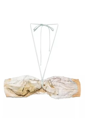 Merci abstract-print bandeau top - Neutrals