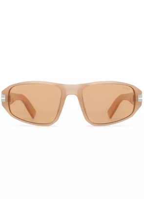 Zegna oval-frame sunglasses - Brown