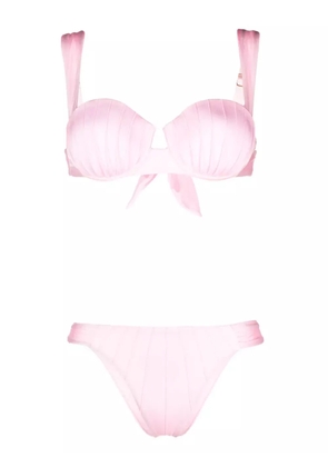 Noire Swimwear underwire-cup tie-fastening bikini set - Pink