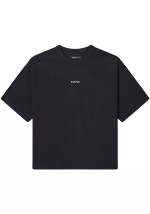 Purple Brand logo-print cotton t-shirt - Black