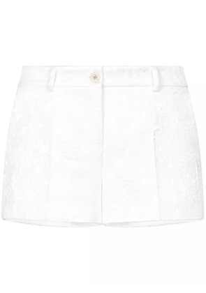 Dolce & Gabbana Brocade above-knee shorts - White