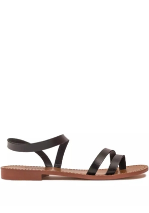 SOMMET leather ankle-strap sandals - Black