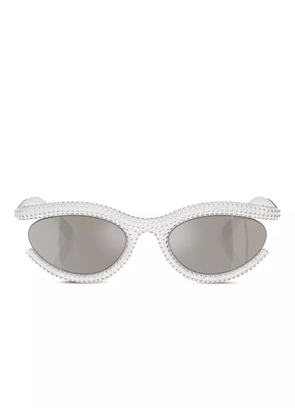 Swarovski Eyewear crystal-embellished sunglasses - White