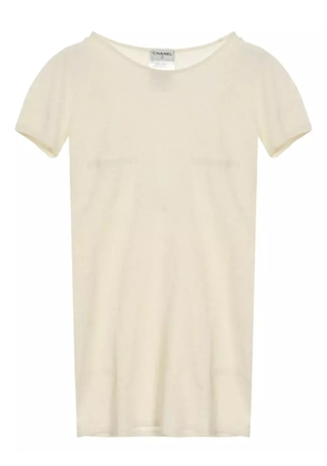 CHANEL Pre-Owned 1986-1988 Coco Mark top - White