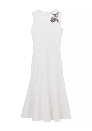 Alexander McQueen Banshee embroidery midi dress - White