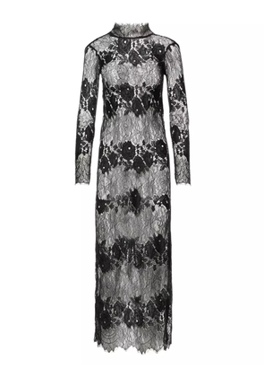 Ana Radu floral-lace long-sleeve maxi dress - Black