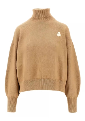 MARANT ÉTOILE Nashas logo-embroidered turtleneck sweater - Neutrals