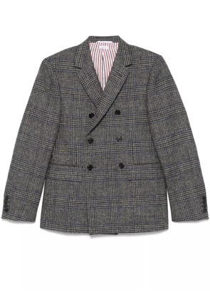 Thom Browne Prince of Wales-check blazer - Grey