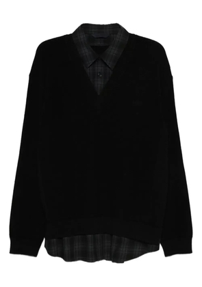 Juun.J layered sweater - Black