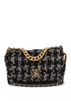 CHANEL Pre-Owned 19 flap tweed two-way shoulde rbag - Silver