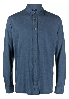 Barba long-sleeve cotton shirt - Blue