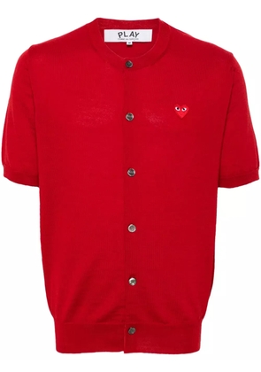 Comme Des Garçons Play heart-patch wool cardigan - Red