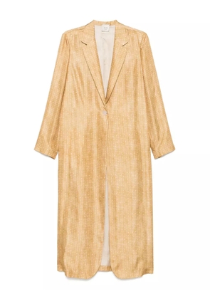 Alysi printed silk coat - Yellow