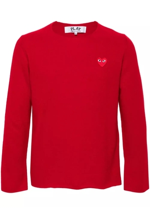 Comme Des Garçons Play heart-patch wool jumper - Red