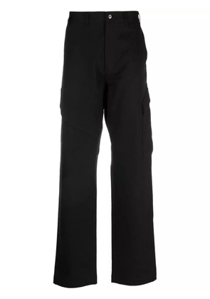 Moncler logo-patch straight-leg trousers - Black