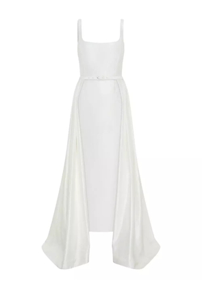 Nicholas Isaline belted overlay midi dress - Neutrals