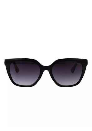 GUESS EYEWEAR logo-detail square sunglasses - Black