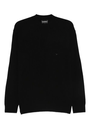 Emporio Armani ribbed crew-neck sweater - Black