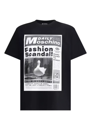 Moschino newspaper-print T-shirt - Black
