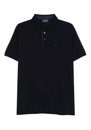 Emporio Armani contrast-stitch polo shirt - Blue