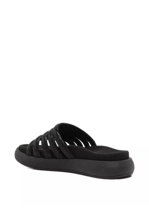 GABOR glitter-embellished slip-on sandals - Black