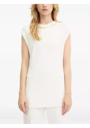 BOSS cowl-neck top - White