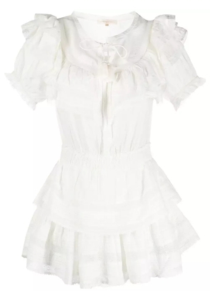 LoveShackFancy Liv ruffled-trim dress - White