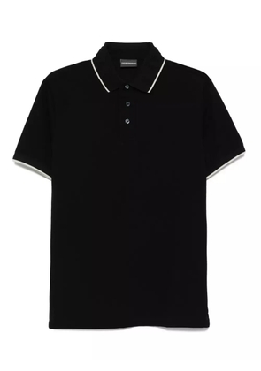 Emporio Armani tipped-collar polo shirt - Black