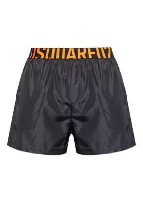 DSQUARED2 logo-band side-pocket swim shorts - Black