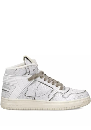 Philippe Model Paris textured high-top sneakers - White