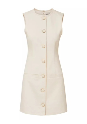 Veronica Beard Whistler button-front sleeveless dress - Neutrals