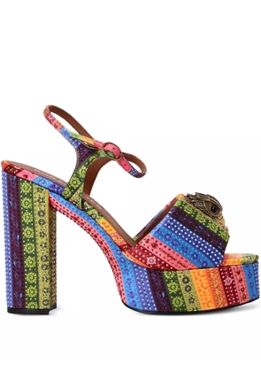 Kurt Geiger London 125mm Kensington crystal-embellished platform sandals - Neutrals