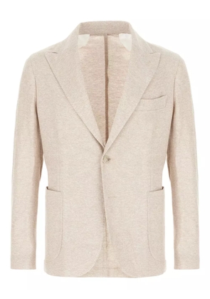 Barba peak-lapel single-breasted blazer - Neutrals