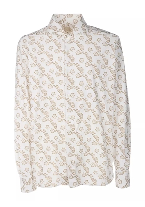 4FF floral-print long-sleeves shirt - Neutrals