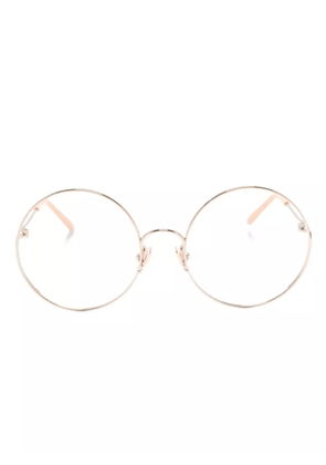 Chloé Eyewear logo-engraved round-frame glasses - Gold