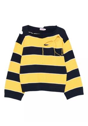Charles Jeffrey Loverboy slash stripe sweater - Yellow