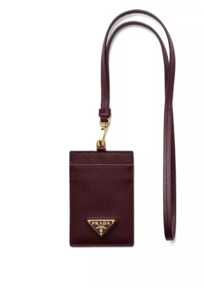 Prada Saffiano leather badge holder - Red
