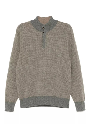 N.Peal Herringbone sweater - Brown