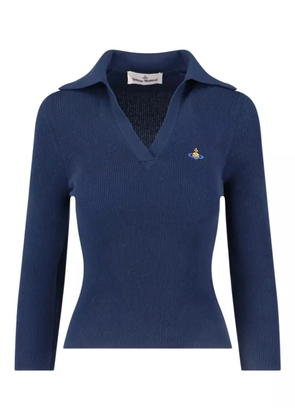 Vivienne Westwood orb-embellished ribbed sweater - Blue