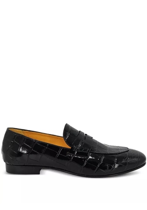 Madison.Maison crocodile-effect penny loafers - Black