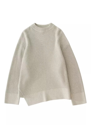 Studio Nicholson Verda ribbed asymmetric-hem sweater - Grey