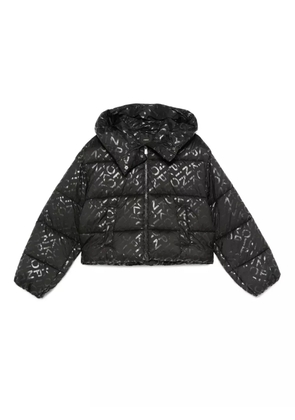 PINKO logo-print puffer jacket - Black