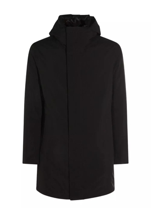 Montecore hooded concealed-zip coat - Black