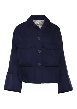 Duno buttoned-up flap-pocket jacket - Blue