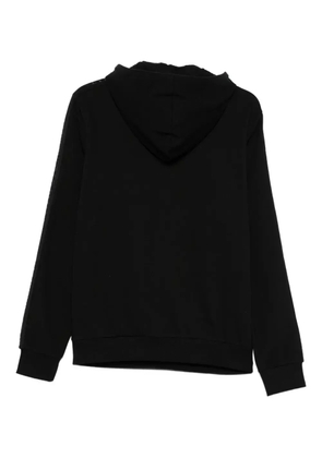 Emporio Armani embroidered-logo hoodie - Black