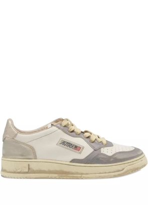 Autry Medallist lace-up leather sneakers - White