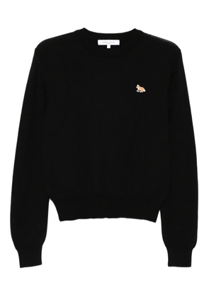Maison Kitsuné embroidered-logo jumper - Black